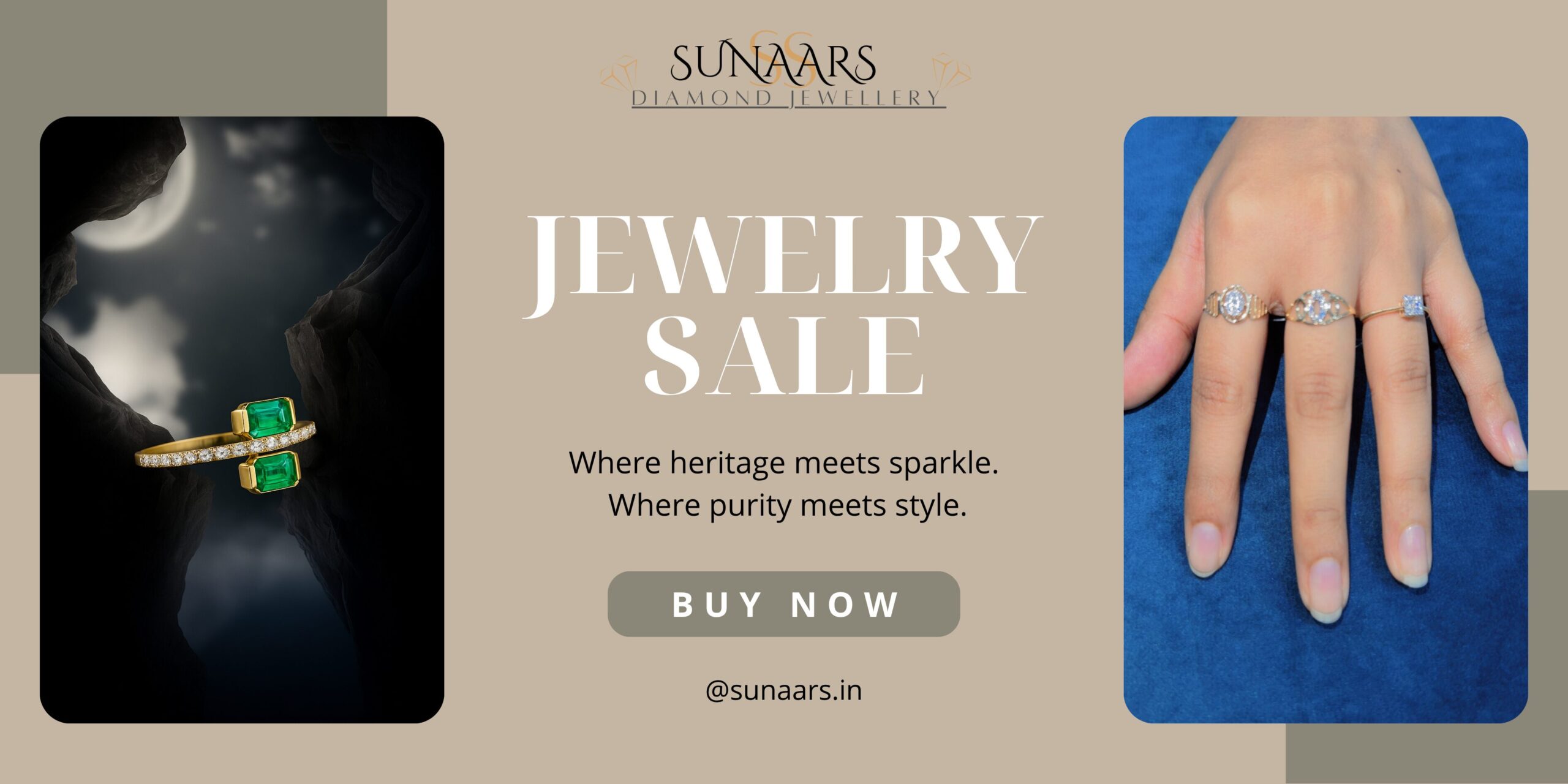 Grey Elegant Diamond Ring Sale Banner (4)