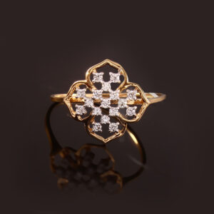 Regal Petal Gold & Diamond Designer Ring