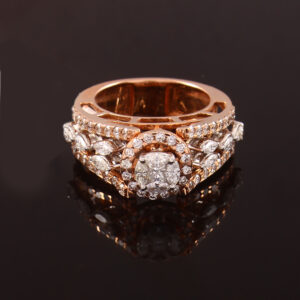 Blossom Vine Rose Gold & Diamond Designer Ring