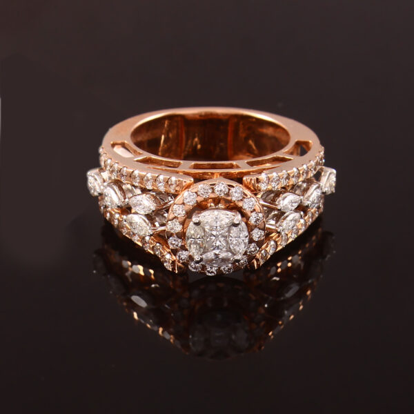 Blossom Vine Rose Gold & Diamond Designer Ring