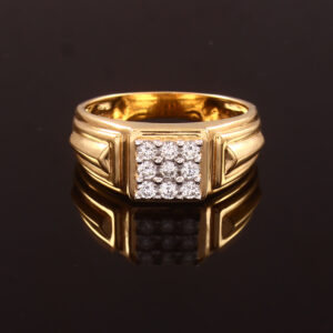 Regal Square Cluster Diamond Ring for Men