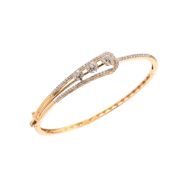 Royal Bloom Pure Gold Diamond Bracelet - Image 3